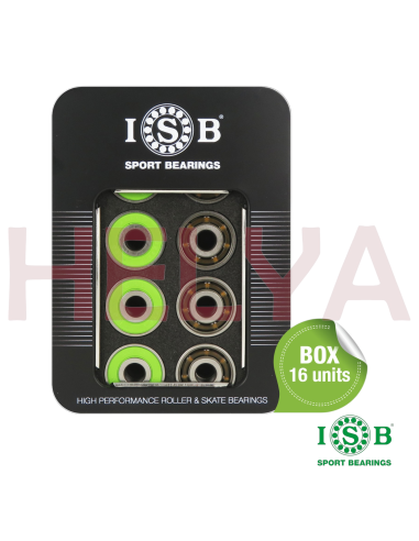 CAJA DE RODAMIENTOS ISB ABEC9 Green - 16 Unidades