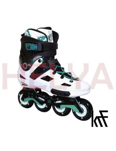 Patín Freeskate ANGEL 4x80 Blanco Verde ABEC 9