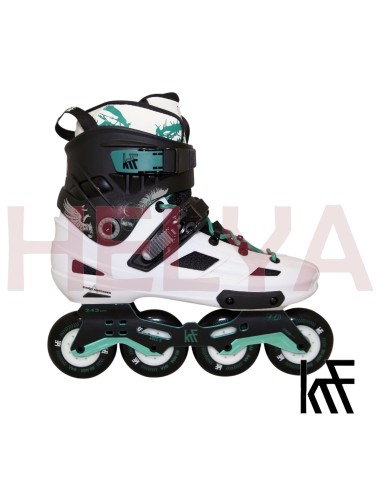 Patín Freeskate ANGEL 4x80 Blanco Verde ABEC 9