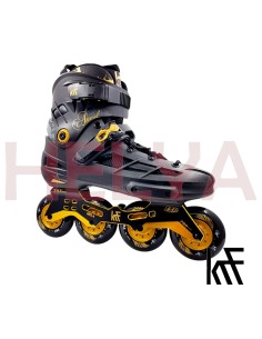 Patín NEW ANGEL Freeskate Freestyle Negro Oro ABEC 9