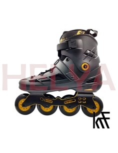 Patín NEW ANGEL Freeskate Freestyle Negro Oro ABEC 9 2