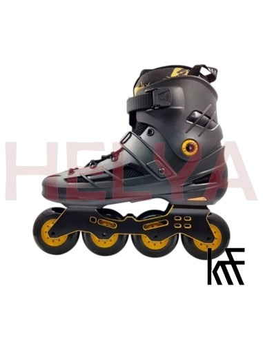 Patín NEW ANGEL Freeskate Freestyle Negro Oro ABEC 9