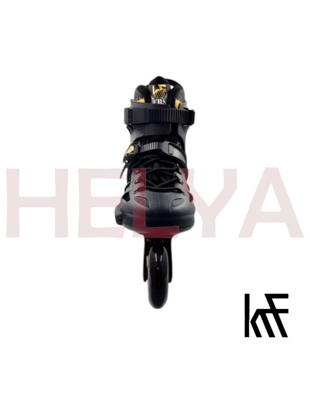 Patín NEW ANGEL Freeskate Freestyle Negro Oro ABEC 9