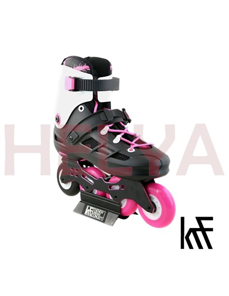 Patín Freeskate ANGEL 4x80 Rosa Blanco ABEC 9