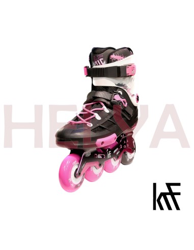 Patín Freeskate ANGEL 4x80 Rosa Blanco ABEC 9