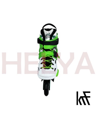 Patín Freeskate ANGEL 4x80 Blanco Verde ABEC 9