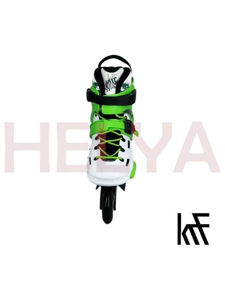 Patín Freeskate ANGEL 4x80 Blanco Verde ABEC 9
