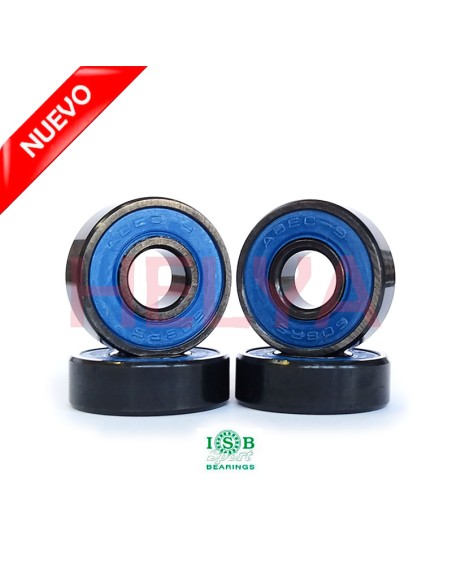 Rodamientos sueltos ISB ABEC 9 BLACK/BLUE RS - 8 mm